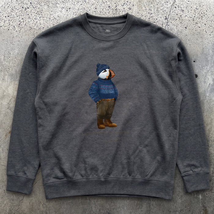 AukCliff Captain Puffin Sweatshirt Charcoal Heather / S Captain Puffin™ “Faroe Islands Fisherman” Sweatshirt