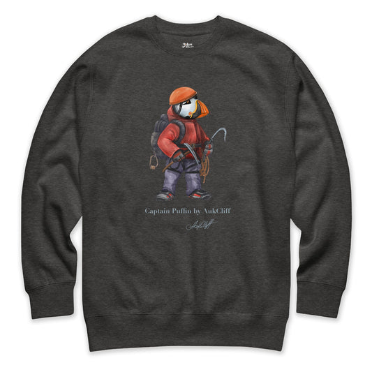 AukCliff Captain Puffin Sweatshirt Charcoal Heather / S Captain Puffin™ Ice Climber Sweatshirt