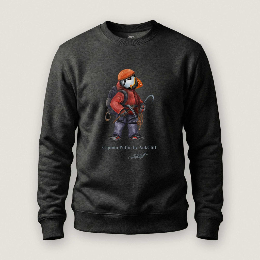 AukCliff Captain Puffin Sweatshirt Charcoal Heather / S Captain Puffin™ Ice Climber Sweatshirt