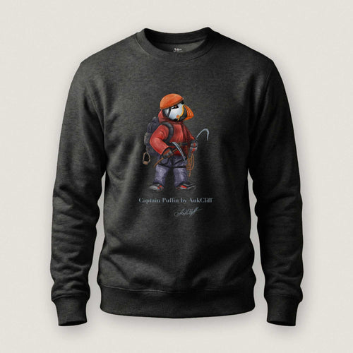 AukCliff Captain Puffin Sweatshirt Charcoal Heather / S Captain Puffin™ Ice Climber Sweatshirt