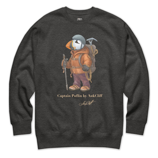 AukCliff Captain Puffin Sweatshirt Charcoal Heather / S Captain Puffin™ Mountaineer Sweatshirt