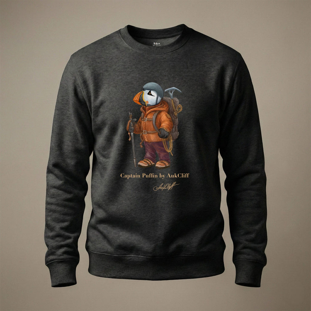 AukCliff Captain Puffin Sweatshirt Charcoal Heather / S Captain Puffin™ Mountaineer Sweatshirt
