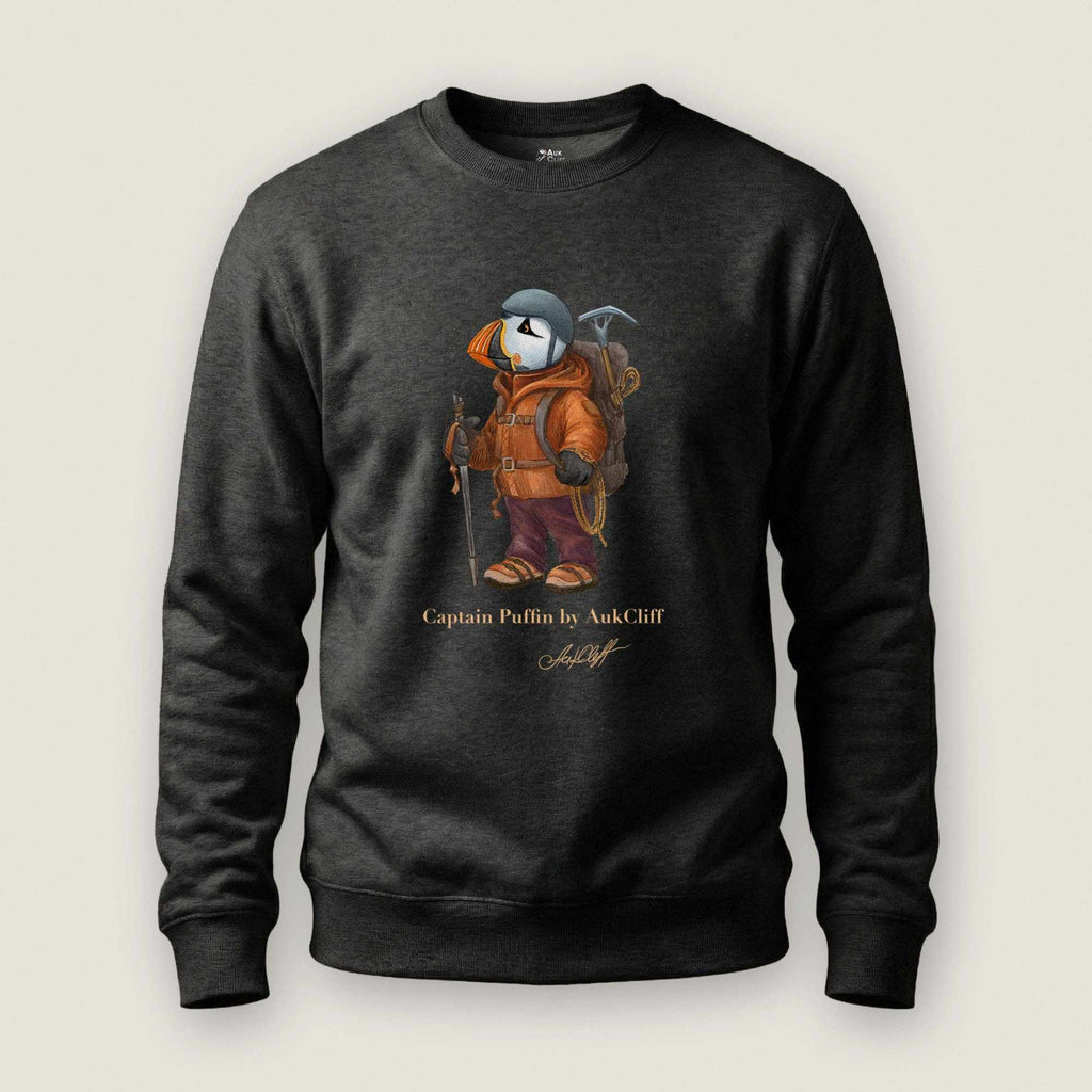 AukCliff Captain Puffin Sweatshirt Charcoal Heather / S Captain Puffin™ Mountaineer Sweatshirt