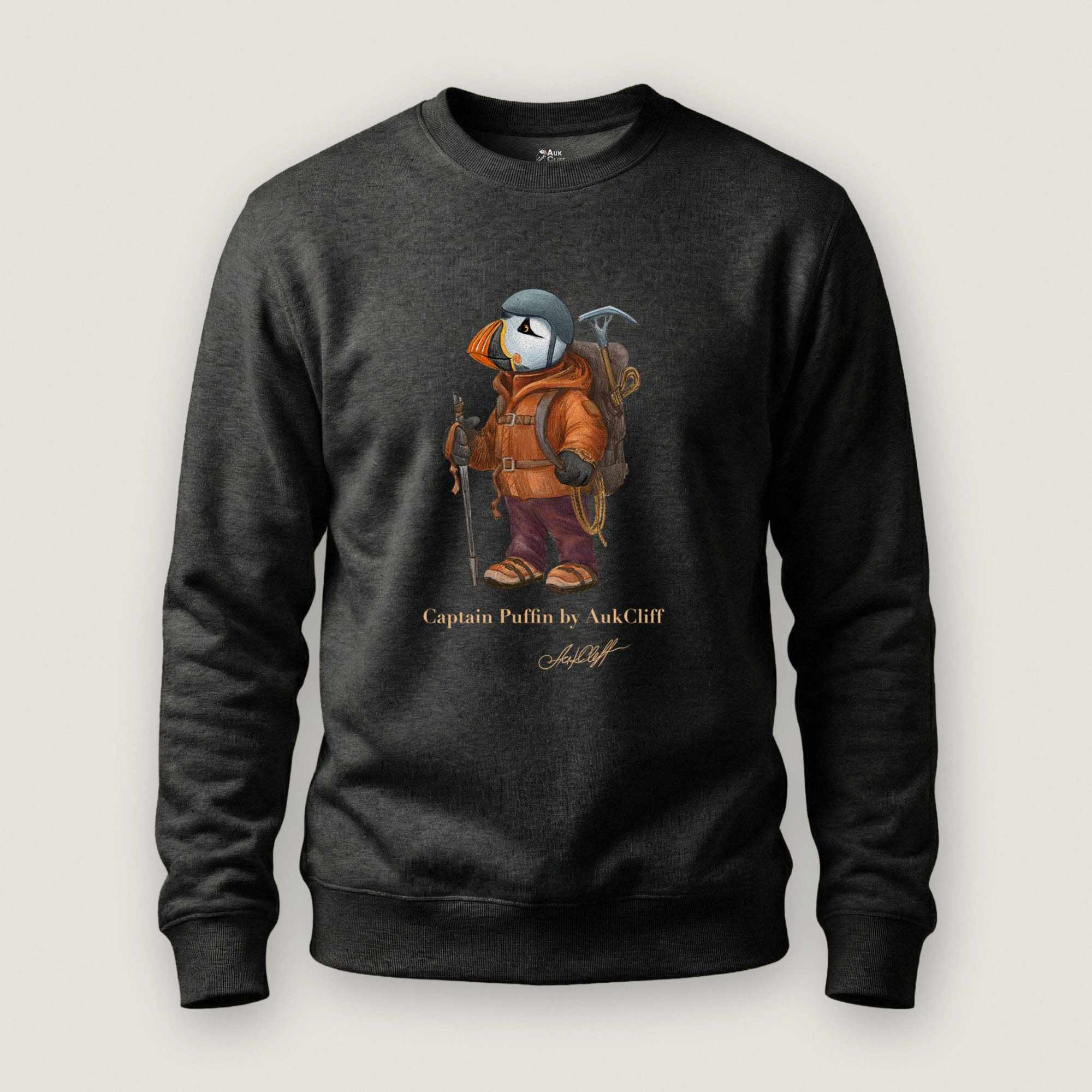 AukCliff Captain Puffin Sweatshirt Charcoal Heather / S Captain Puffin™ Mountaineer Sweatshirt