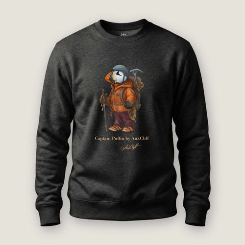 AukCliff Captain Puffin Sweatshirt Charcoal Heather / S Captain Puffin™ Mountaineer Sweatshirt