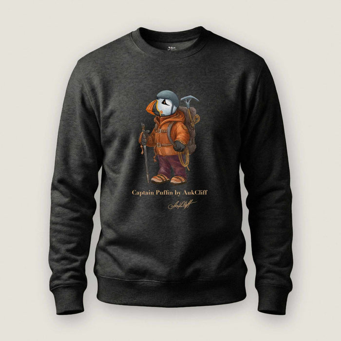 AukCliff Captain Puffin Sweatshirt Charcoal Heather / S Captain Puffin™ Mountaineer Sweatshirt