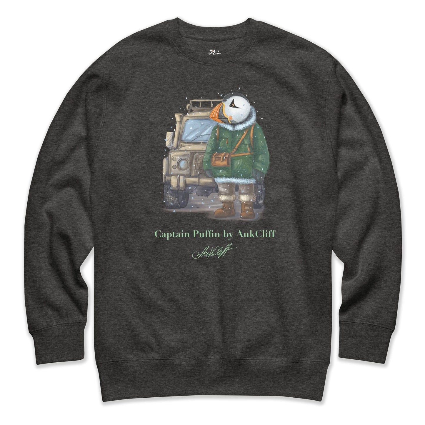 AukCliff Captain Puffin Sweatshirt Charcoal Heather / S Captain Puffin™ Polar Explorer Sweatshirt