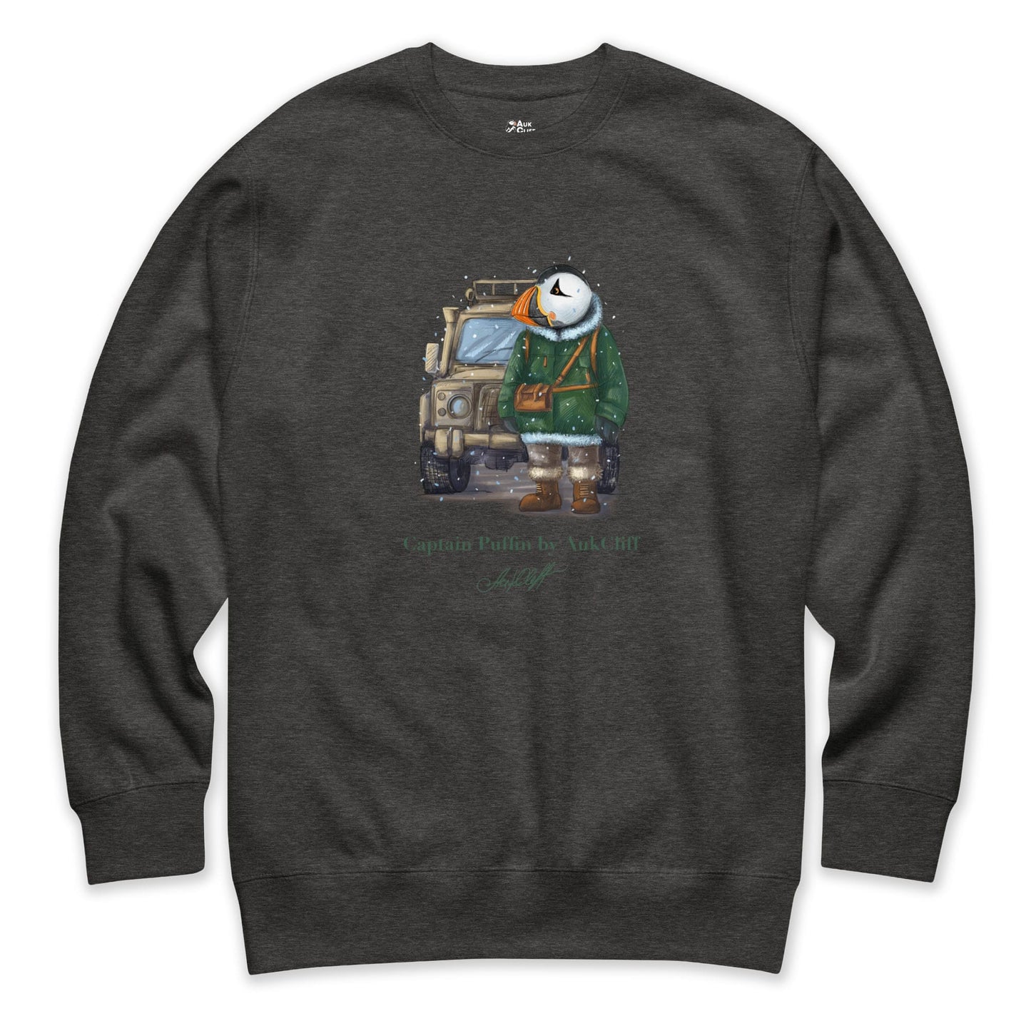 AukCliff Captain Puffin Sweatshirt Charcoal Heather / S Captain Puffin™ Polar Explorer Sweatshirt