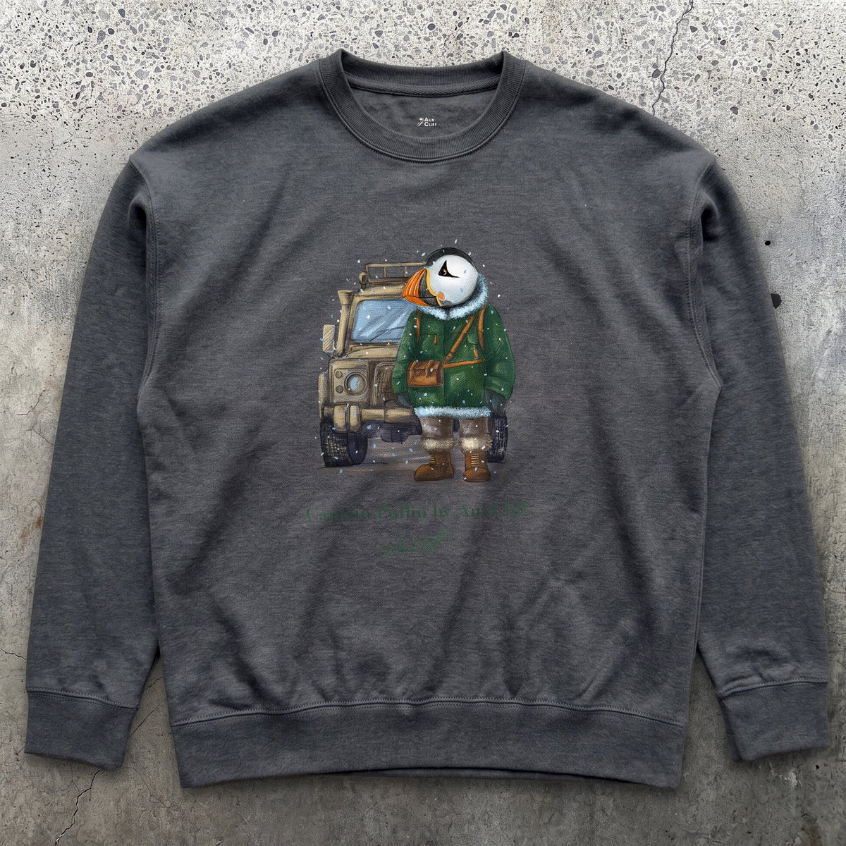 AukCliff Captain Puffin Sweatshirt Charcoal Heather / S Captain Puffin™ Polar Explorer Sweatshirt