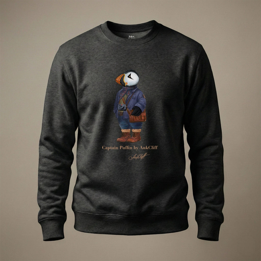 AukCliff Captain Puffin Sweatshirt Charcoal Heather / S Captain Puffin™ Street Photographer Sweatshirt