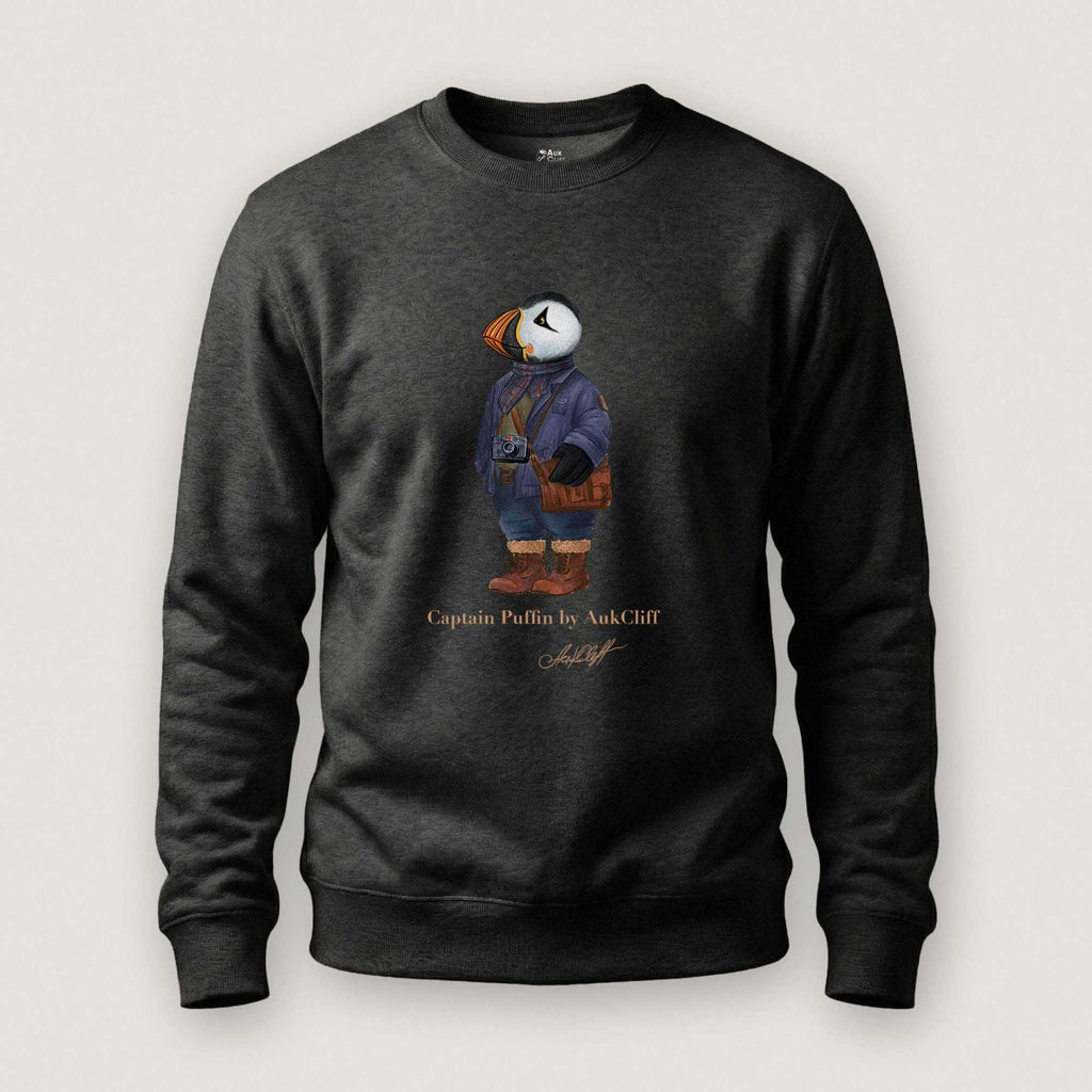 AukCliff Captain Puffin Sweatshirt Charcoal Heather / S Captain Puffin™ Street Photographer Sweatshirt