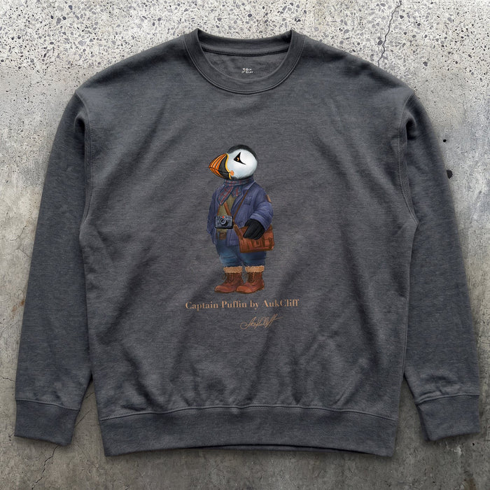 AukCliff Captain Puffin Sweatshirt Charcoal Heather / S Captain Puffin™ Street Photographer Sweatshirt