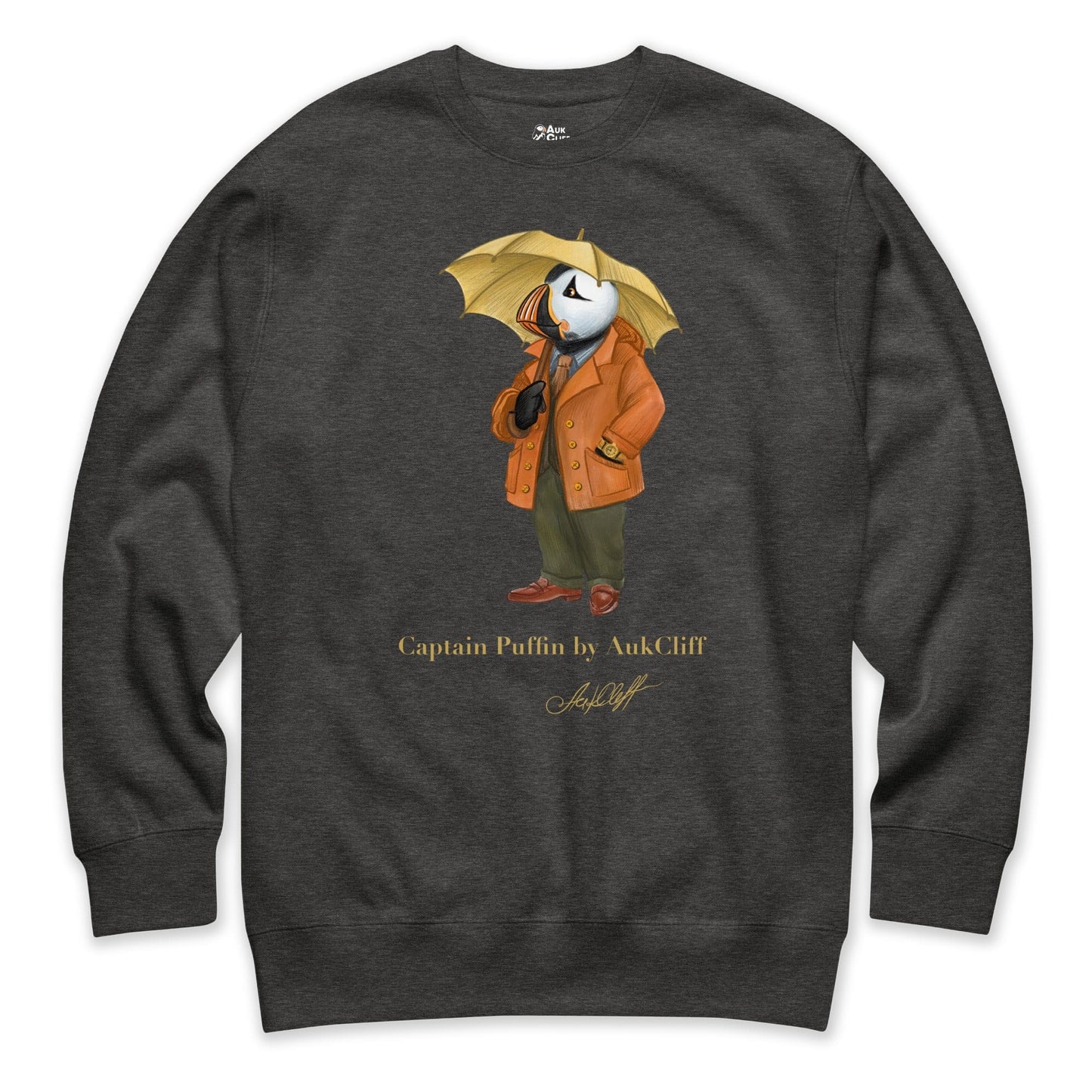 AukCliff Captain Puffin Sweatshirt Charcoal Heather / S Captain Puffin “The Spring Wanderer” Sweatshirt