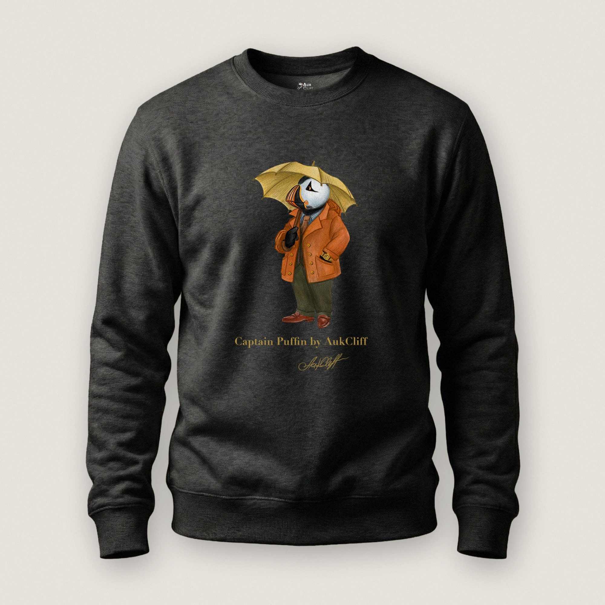 AukCliff Captain Puffin Sweatshirt Charcoal Heather / S Captain Puffin™ “The Spring Wanderer” Sweatshirt