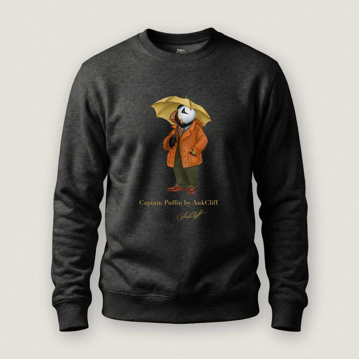 AukCliff Captain Puffin Sweatshirt Charcoal Heather / S Captain Puffin™ “The Spring Wanderer” Sweatshirt