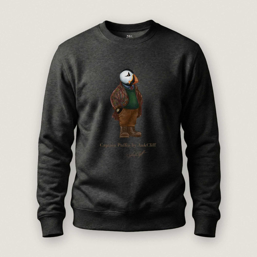 AukCliff® Captain Puffin Sweatshirt Charcoal Heather / S Captain Puffin™ “Wilderness Gentleman” Comfort Colors T-Shirt