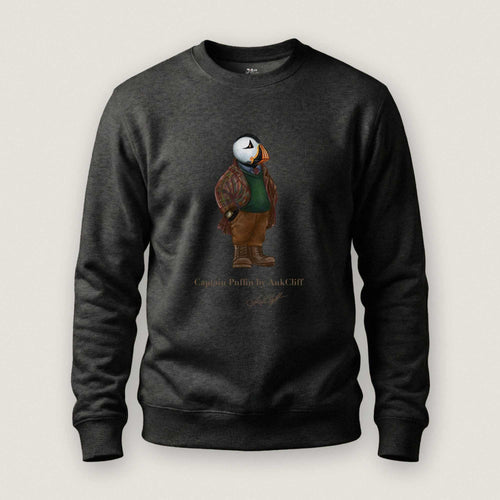 AukCliff® Captain Puffin Sweatshirt Charcoal Heather / S Captain Puffin™ “Wilderness Gentleman” Comfort Colors T-Shirt