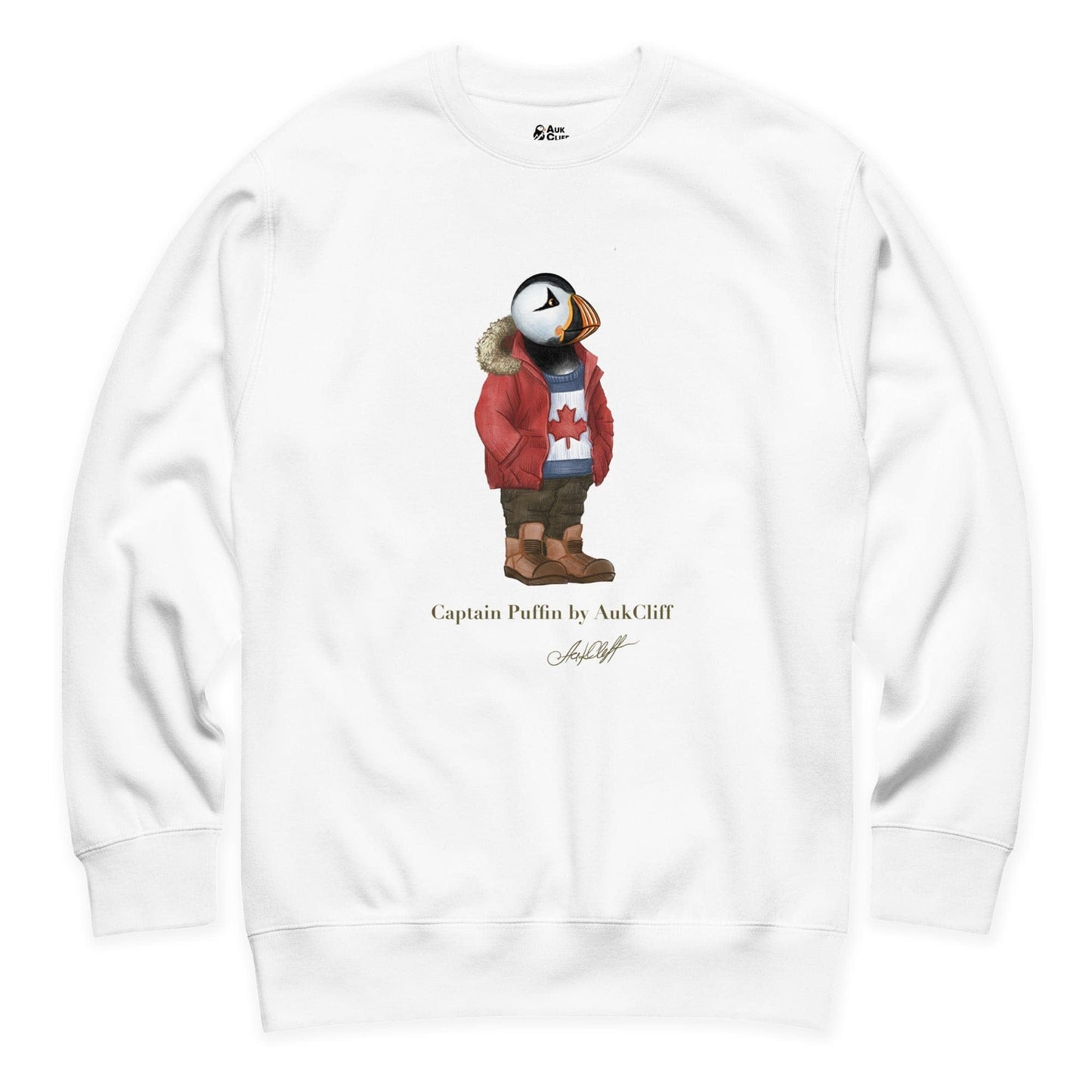 AukCliff Captain Puffin Sweatshirt White / S Captain Puffin™ “Canada Trail Giver” Sweatshirt