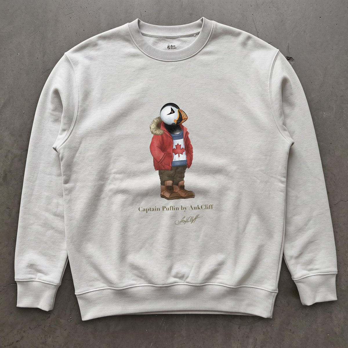 AukCliff Captain Puffin Sweatshirt White / S Captain Puffin™ “Canada Trailkeeper” Sweatshirt