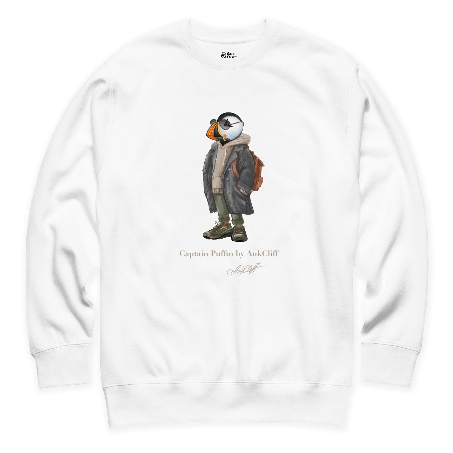AukCliff® Captain Puffin Sweatshirt White / S Captain Puffin™ “City Explorer” Sweatshirt