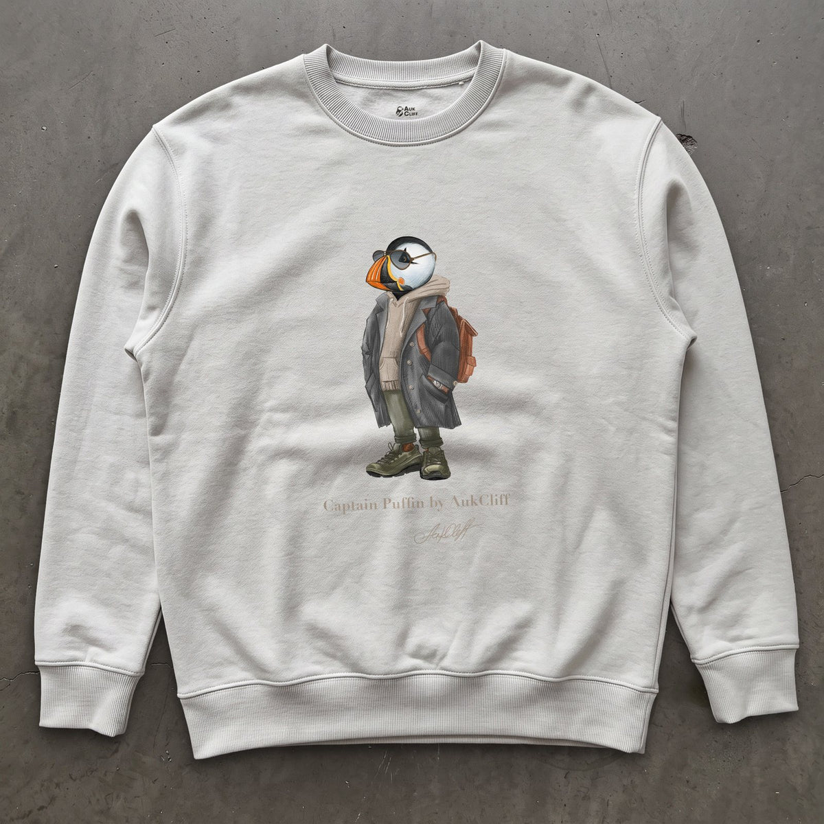 AukCliff® Captain Puffin Sweatshirt White / S Captain Puffin™ “City Explorer” Sweatshirt