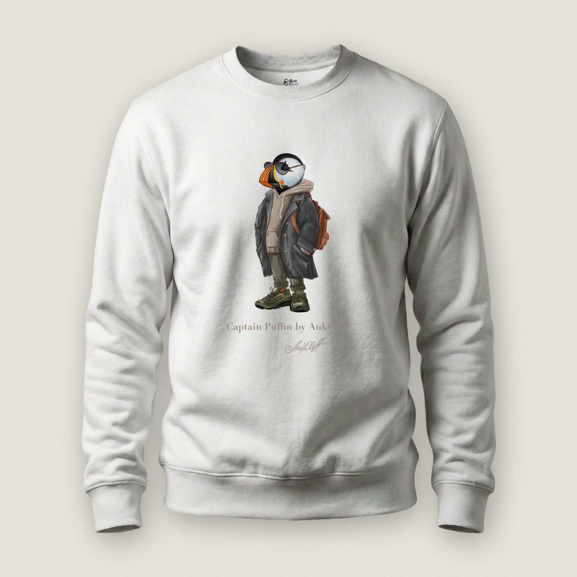 AukCliff® Captain Puffin Sweatshirt White / S Captain Puffin™ “City Explorer” Sweatshirt