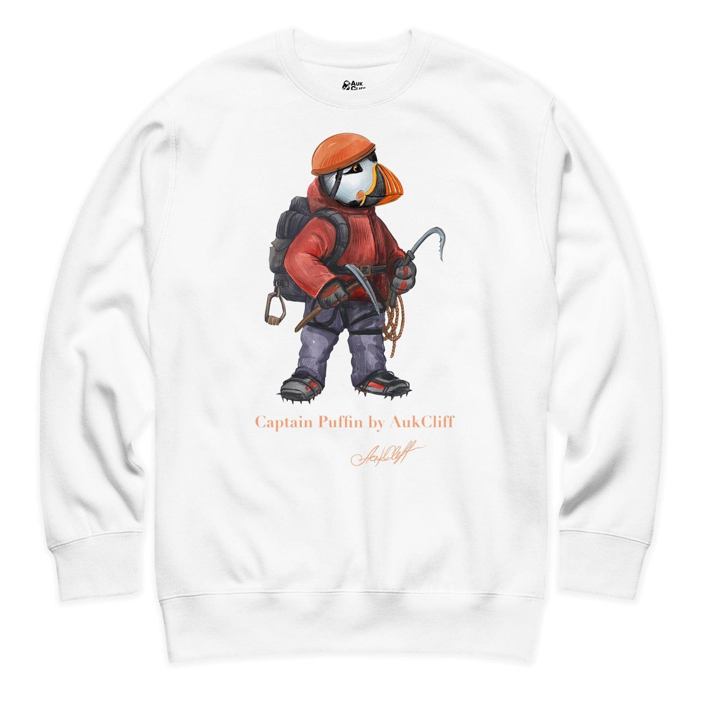 AukCliff Captain Puffin Sweatshirt White / S Captain Puffin™ Ice Climber Sweatshirt