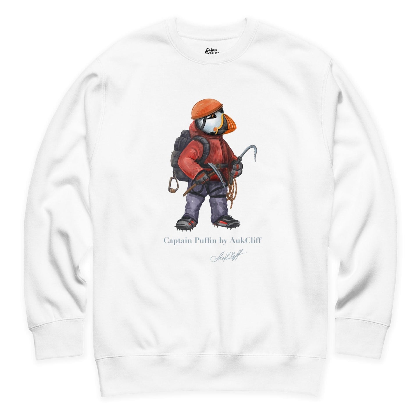 AukCliff Captain Puffin Sweatshirt White / S Captain Puffin™ Ice Climber Sweatshirt