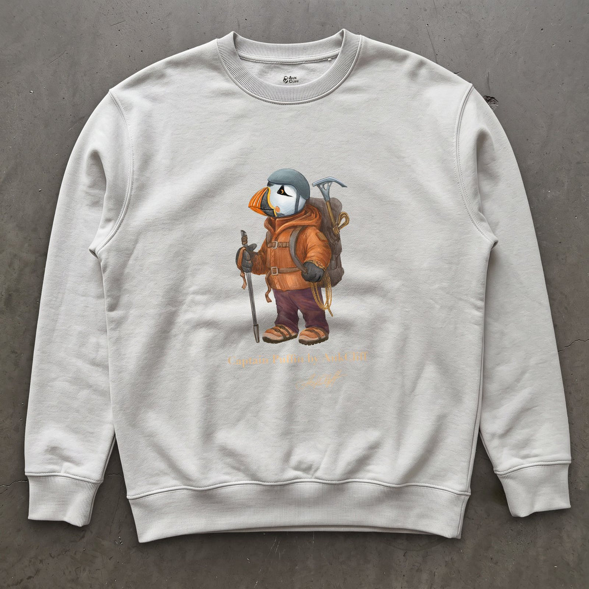AukCliff Captain Puffin Sweatshirt White / S Captain Puffin™ Mountaineer Sweatshirt