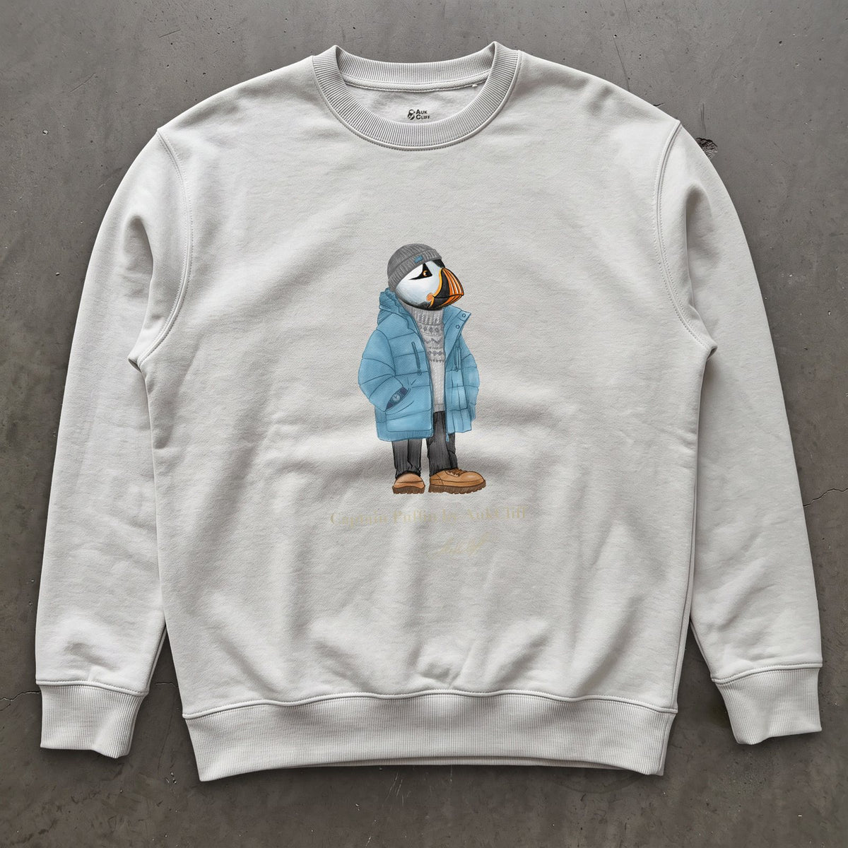AukCliff® Captain Puffin Sweatshirt White / S Captain Puffin “Nordic Wayfarer” Sweatshirt