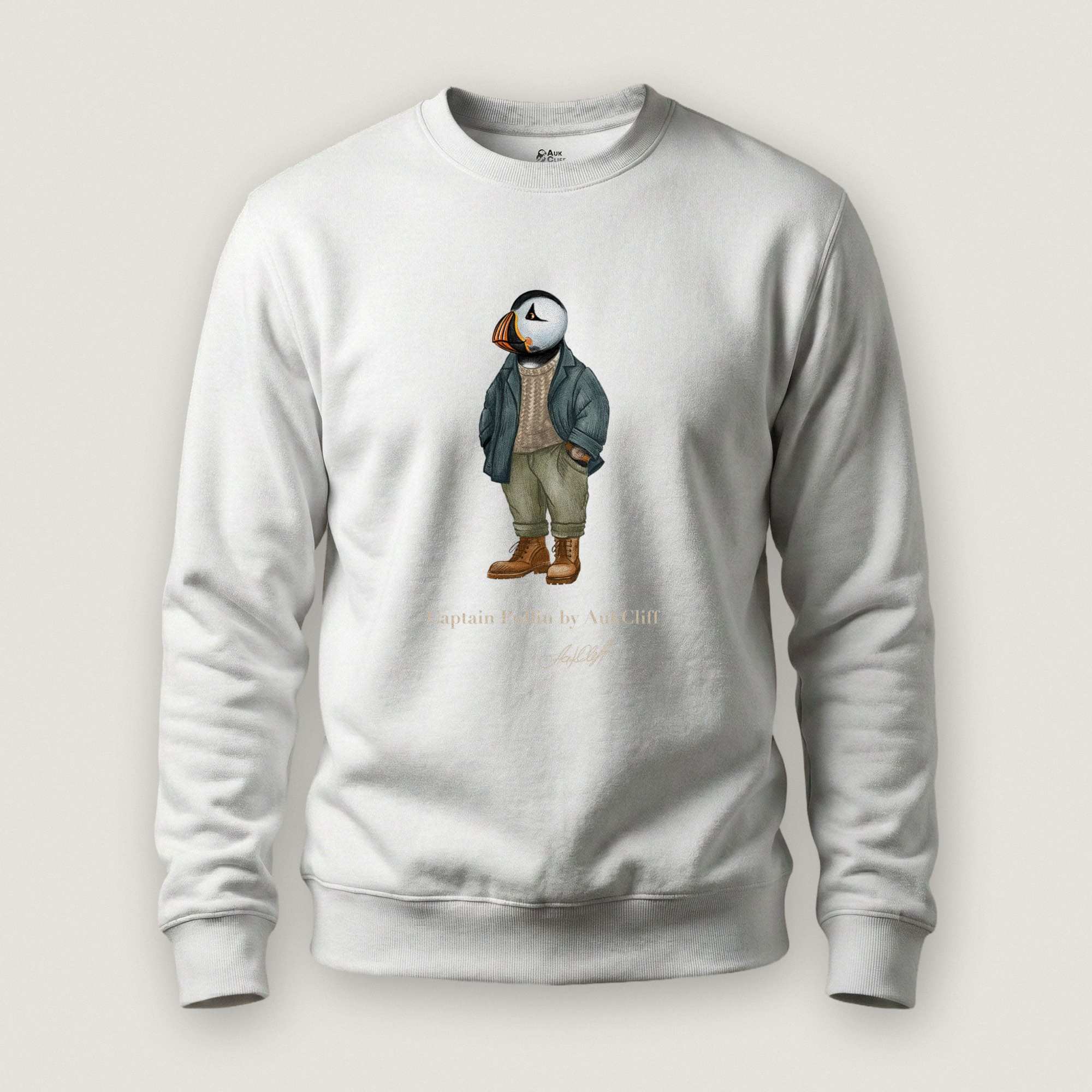 AukCliff® Captain Puffin Sweatshirt White / S Captain Puffin™ “Outdoor Heritage” Sweatshirt