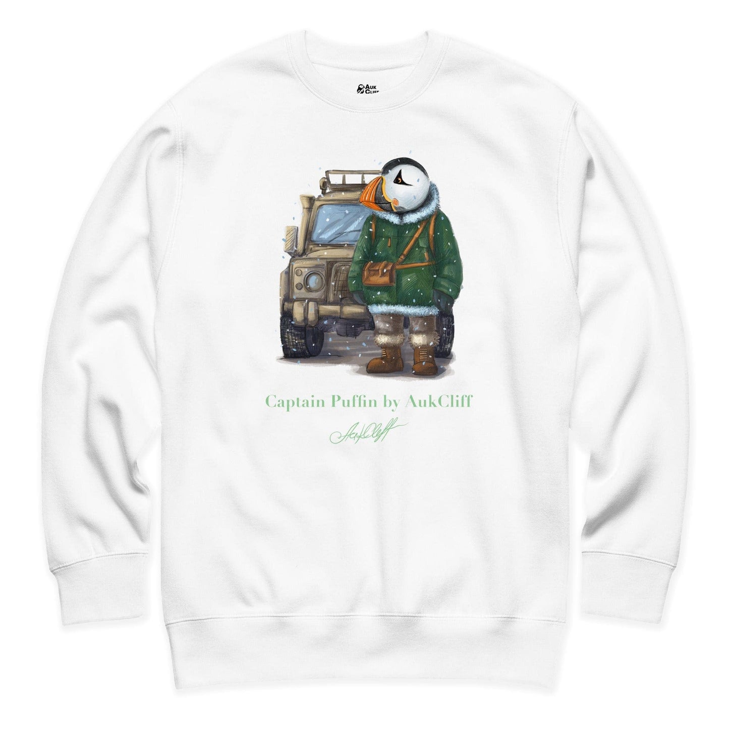 AukCliff Captain Puffin Sweatshirt White / S Captain Puffin™ Polar Explorer Sweatshirt