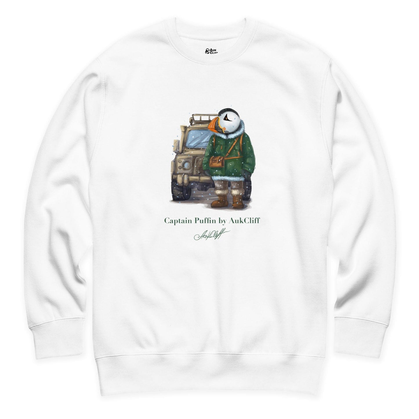 AukCliff Captain Puffin Sweatshirt White / S Captain Puffin™ Polar Explorer Sweatshirt