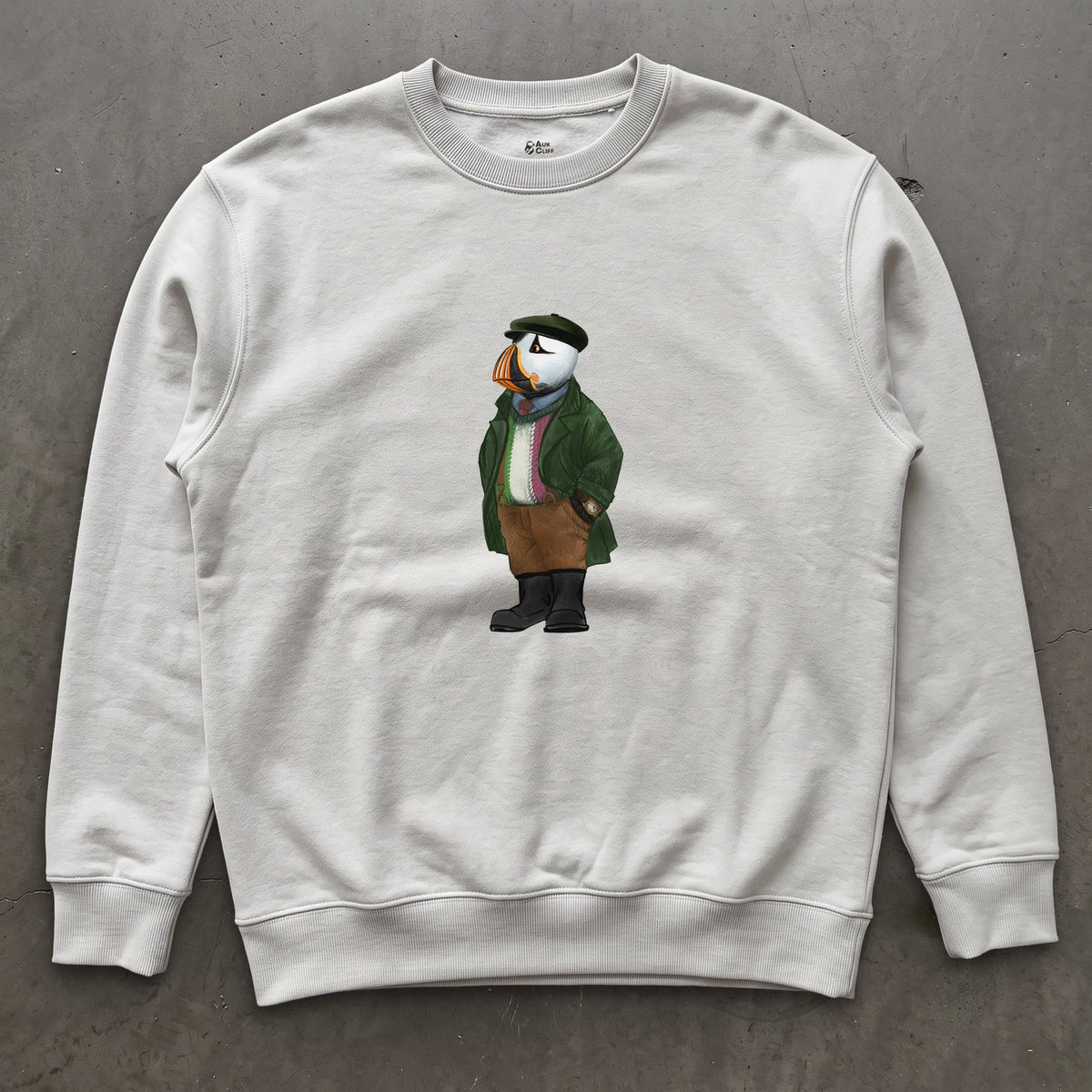 AukCliff® Captain Puffin Sweatshirt White / S Captain Puffin™ Republic of Newfoundland Sweatshirt