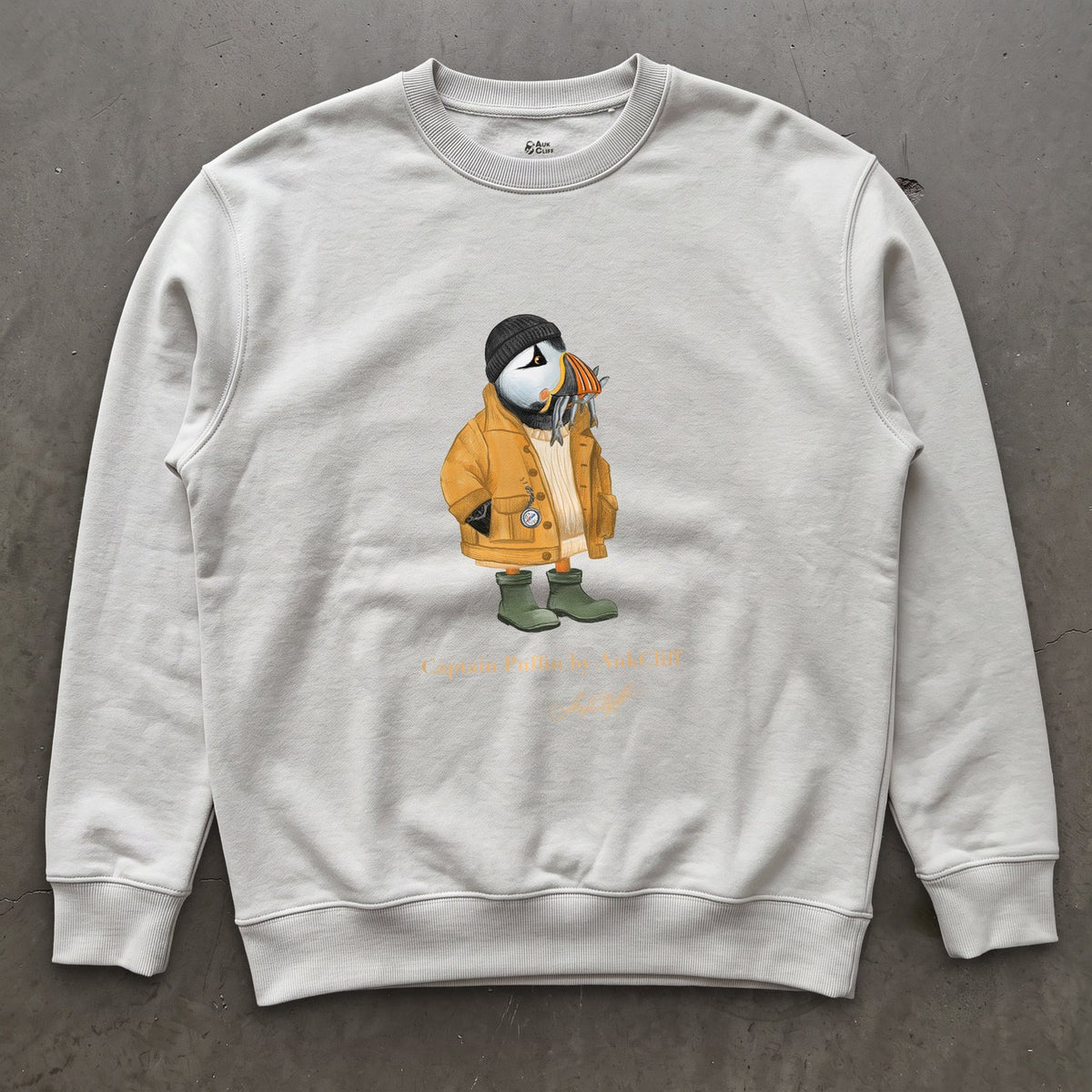 AukCliff Captain Puffin Sweatshirt White / S Captain Puffin™ Sailor “Catch of the Day” Sweatshirt