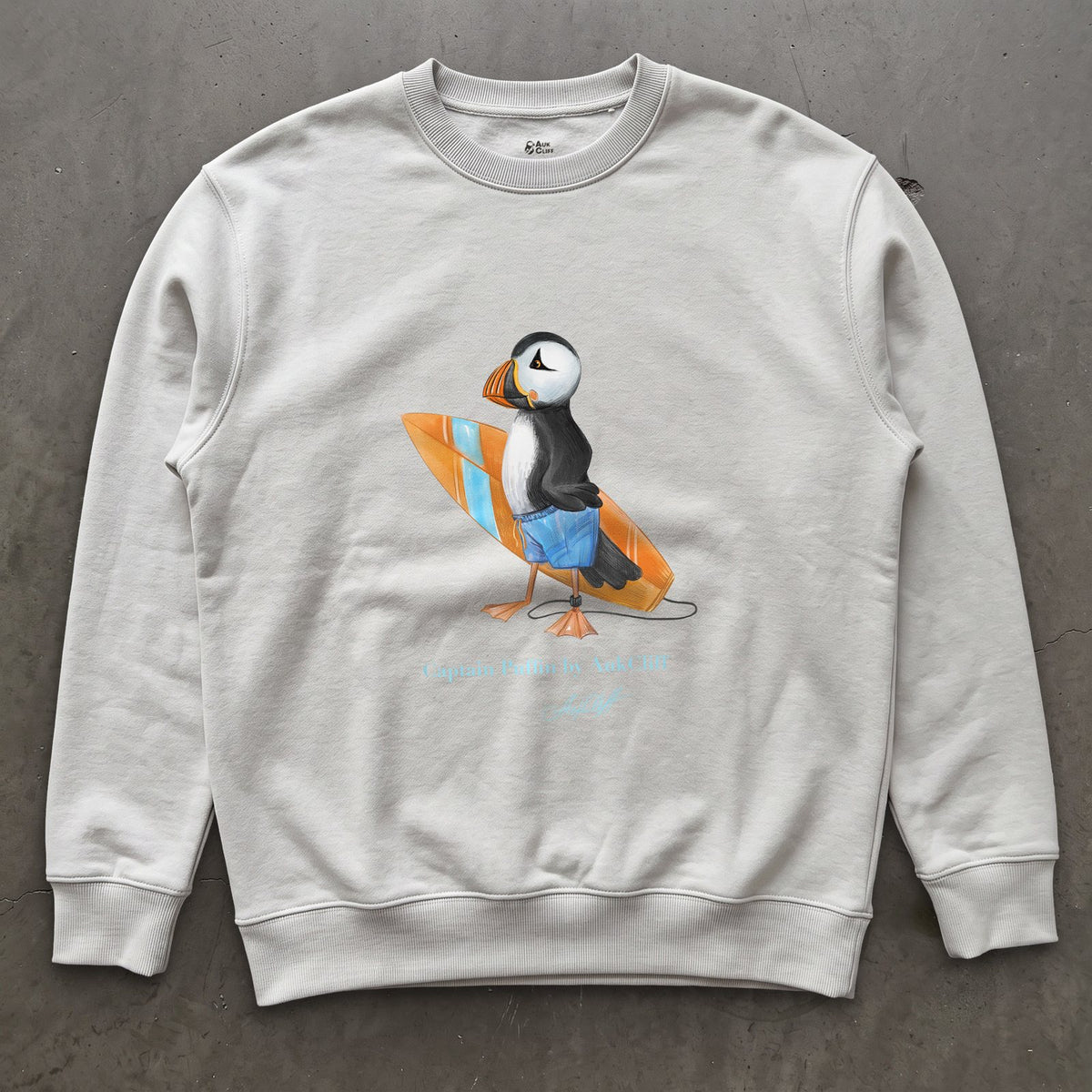 AukCliff Captain Puffin Sweatshirt White / S Captain Puffin™ Surfer Sweatshirt