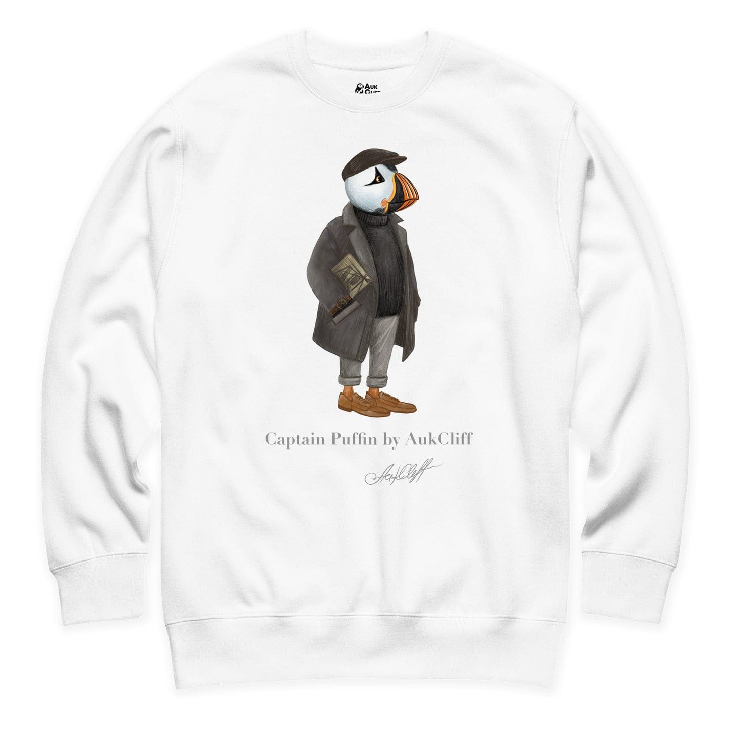AukCliff Captain Puffin Sweatshirt White / S Captain Puffin™ “The Curator” Sweatshirt