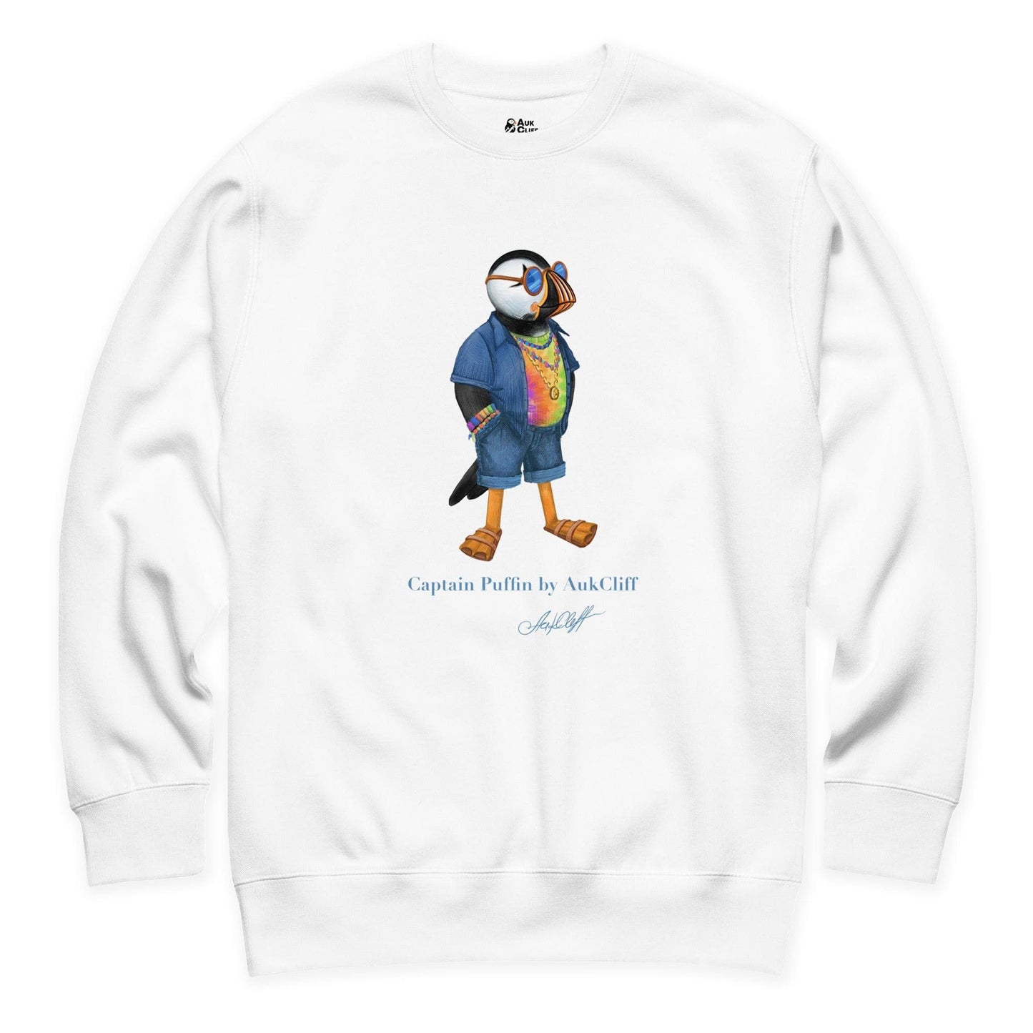 AukCliff Captain Puffin Sweatshirt White / S Captain Puffin™ “The Festival Wanderer” Sweatshirt