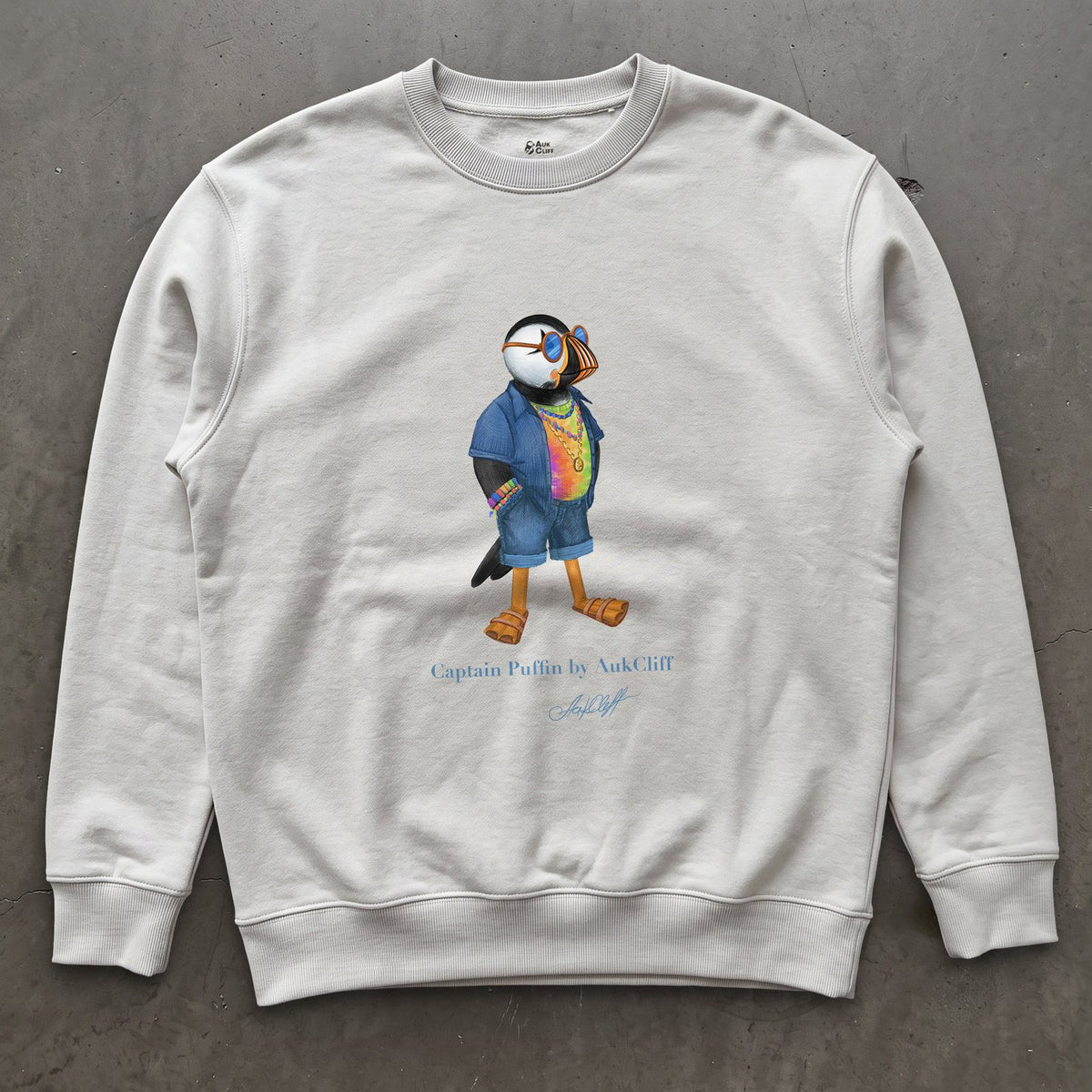 AukCliff Captain Puffin Sweatshirt White / S Captain Puffin™ “The Festival Wanderer” Sweatshirt