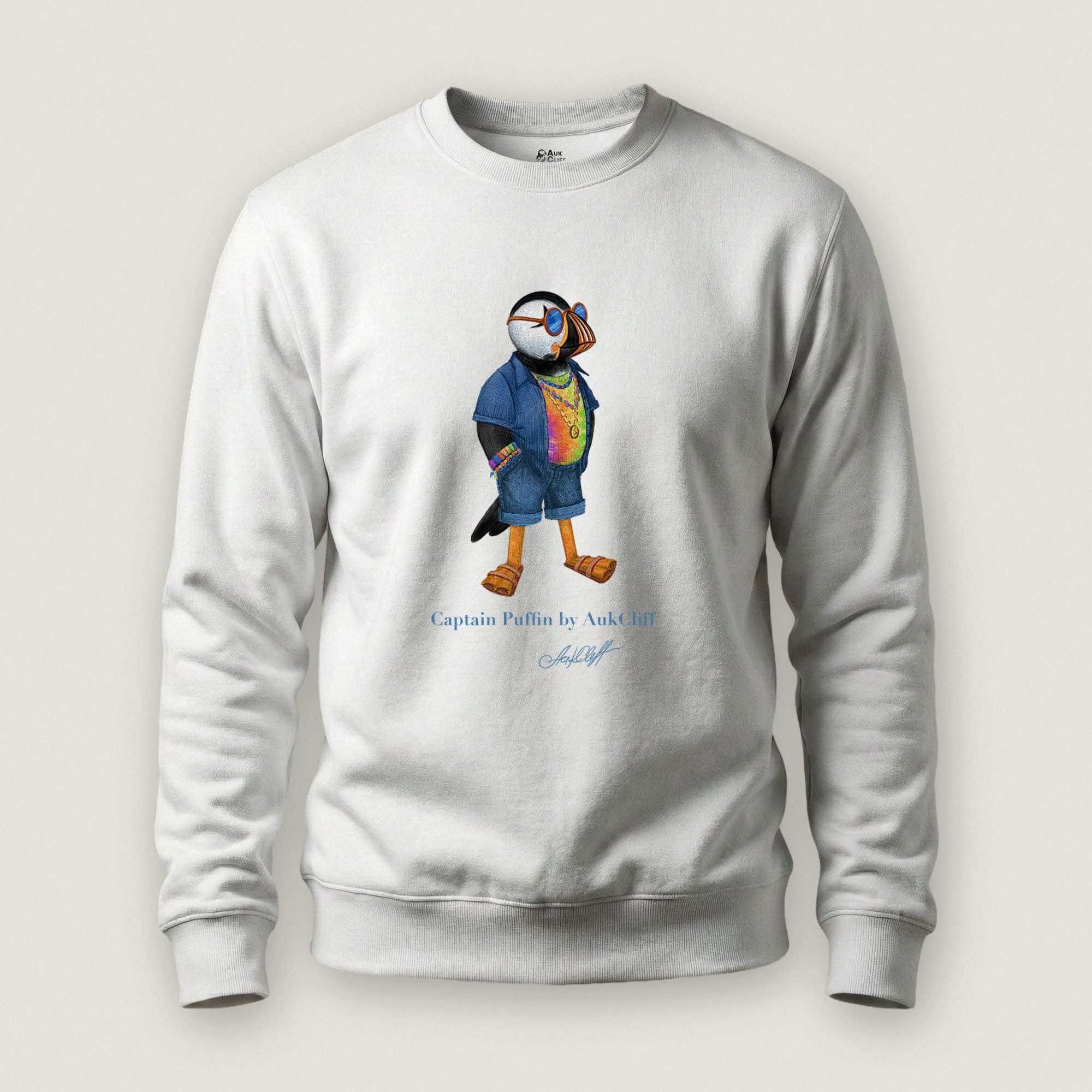 AukCliff Captain Puffin Sweatshirt White / S Captain Puffin™ “The Festival Wanderer” Sweatshirt