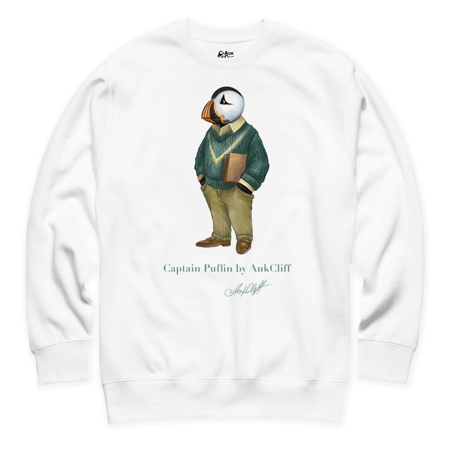 AukCliff Captain Puffin Sweatshirt White / S Captain Puffin™ “The Ivy League” Sweatshirt