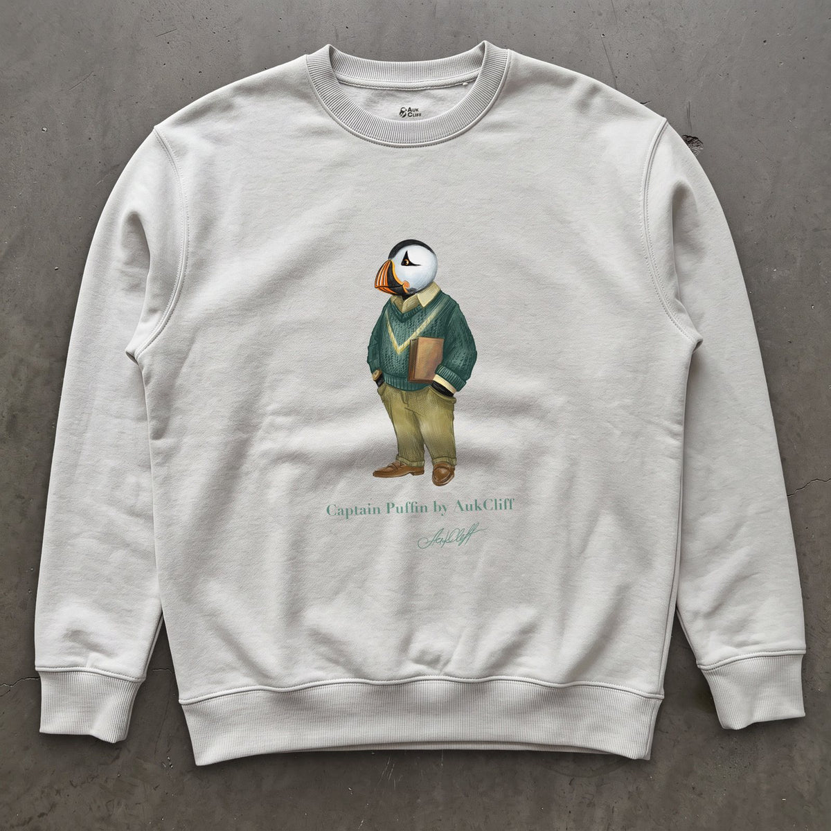 AukCliff Captain Puffin Sweatshirt White / S Captain Puffin™ “The Ivy League” Sweatshirt