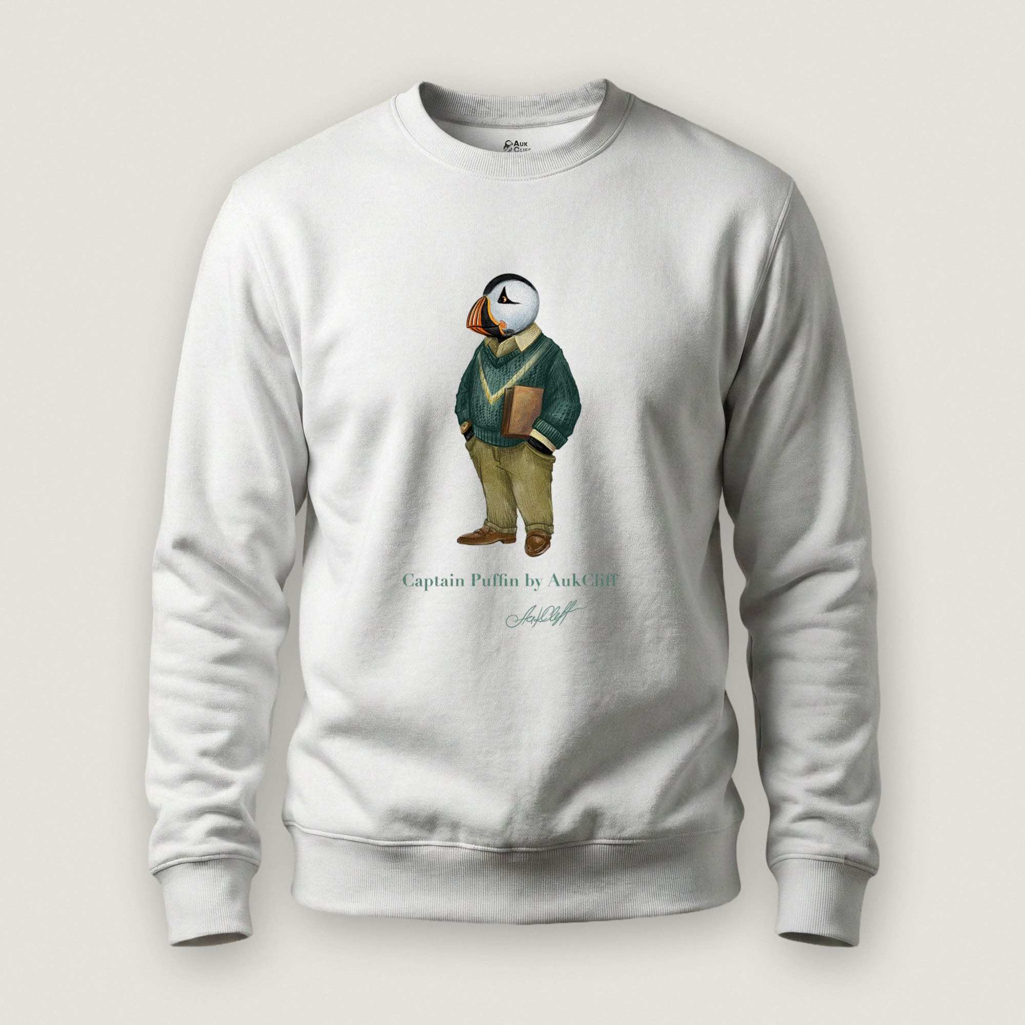 AukCliff Captain Puffin Sweatshirt White / S Captain Puffin™ “The Ivy League” Sweatshirt