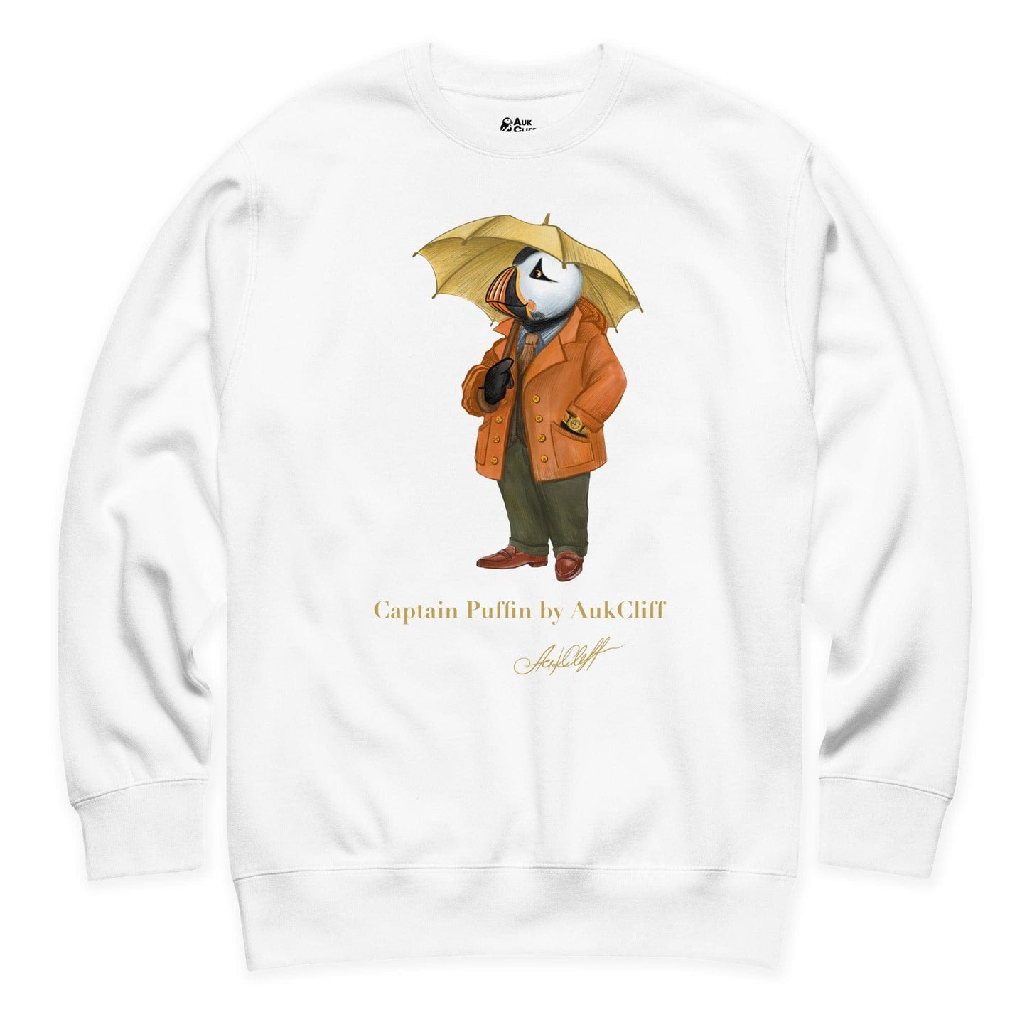 AukCliff Captain Puffin Sweatshirt White / S Captain Puffin “The Spring Wanderer” Sweatshirt