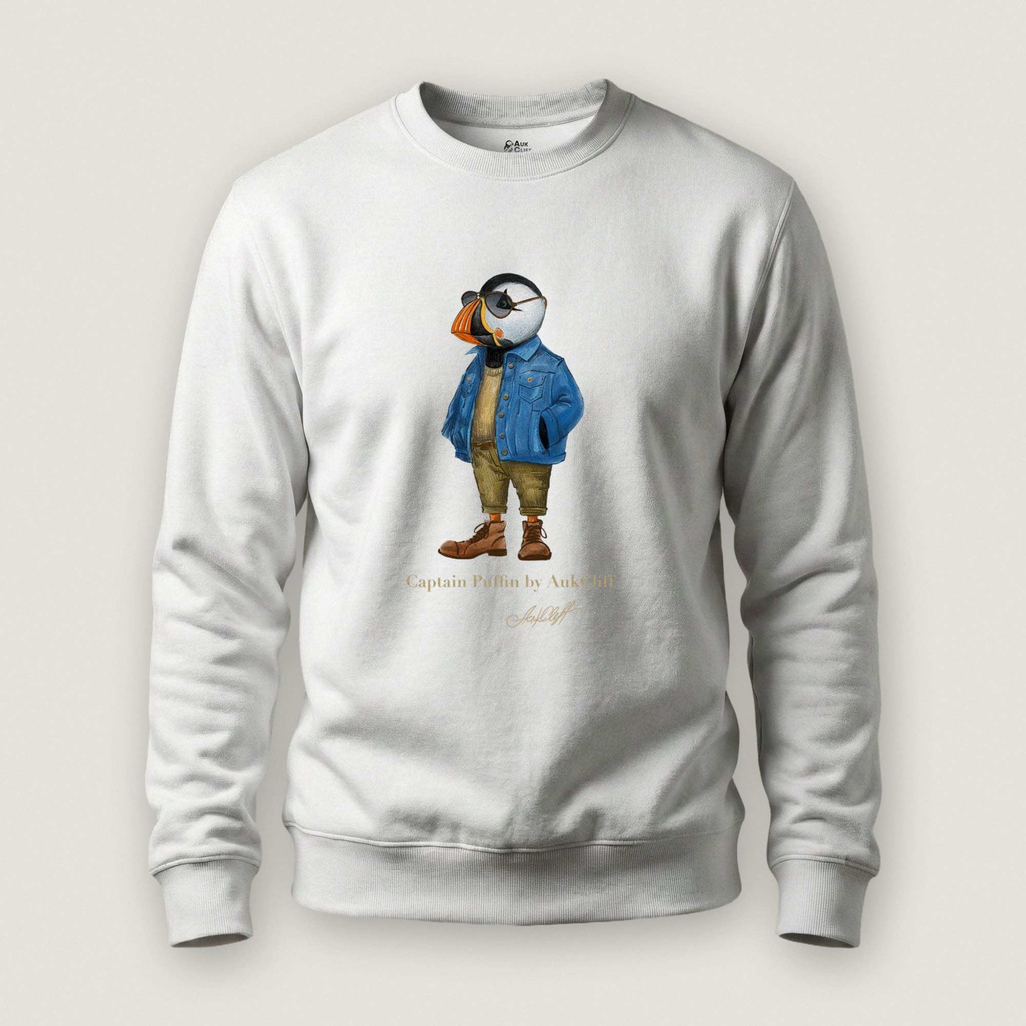 AukCliff Captain Puffin Sweatshirt White / S Captain Puffin™ “The Wanderer” Sweatshirt