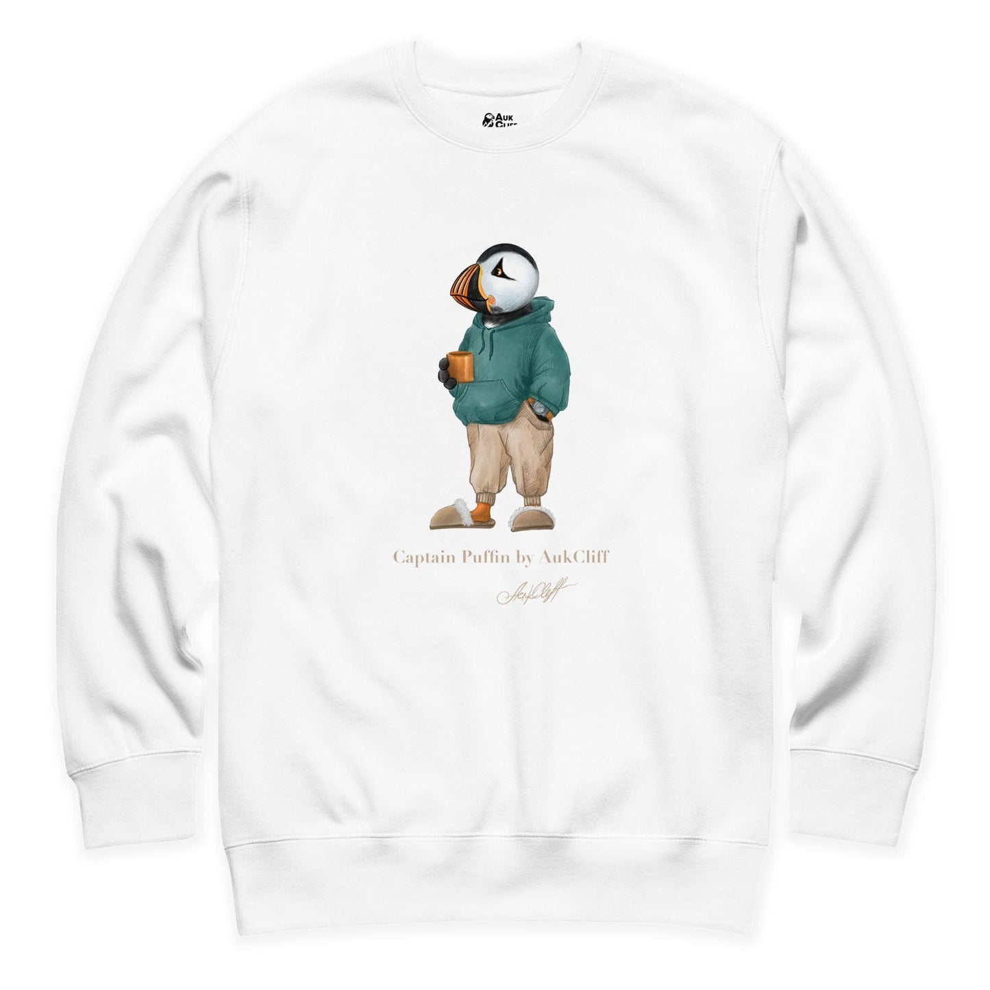 AukCliff® Captain Puffin Sweatshirt White / S Captain Puffin™ “Trail Après” Sweatshirt