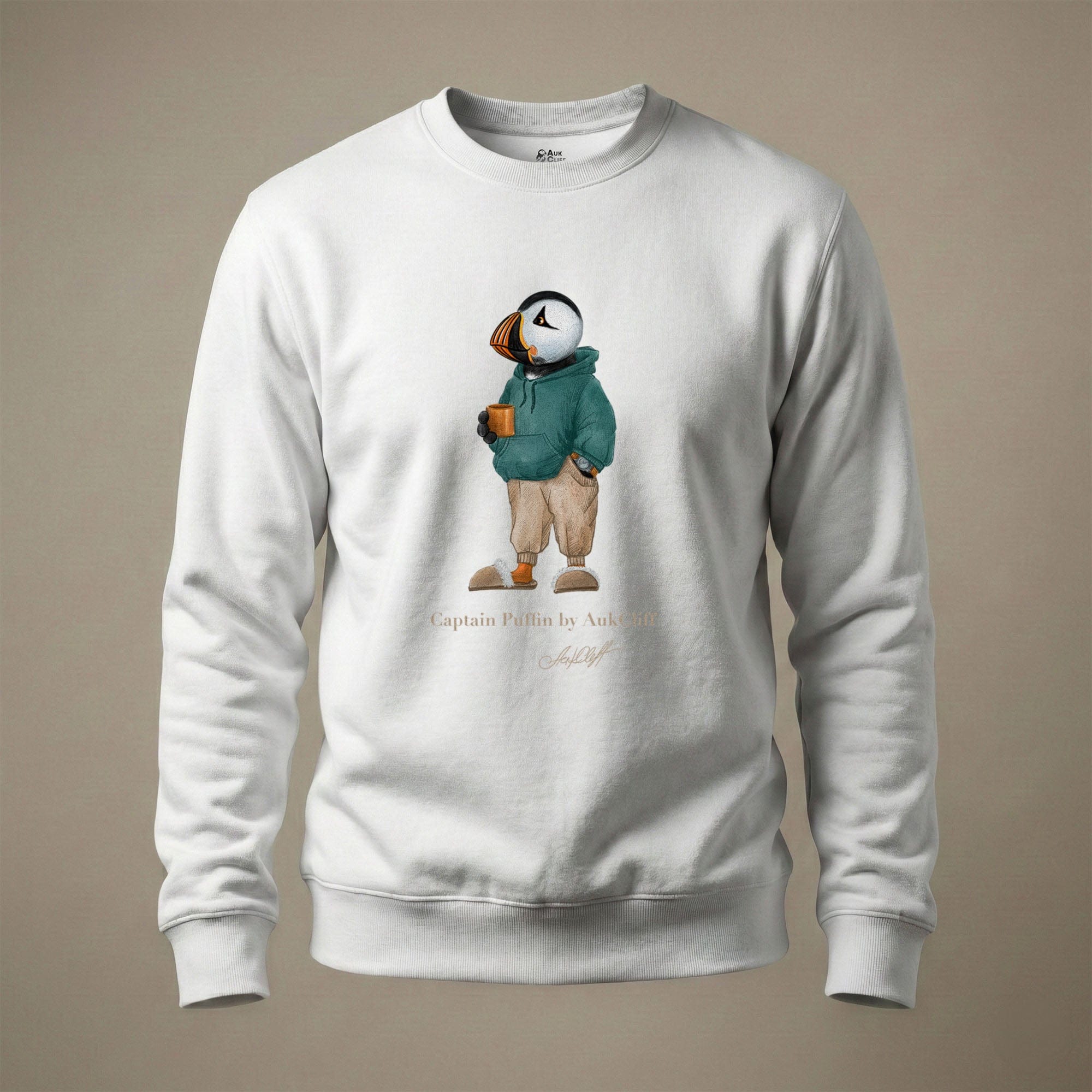AukCliff® Captain Puffin Sweatshirt White / S Captain Puffin™ “Trail Après” Sweatshirt