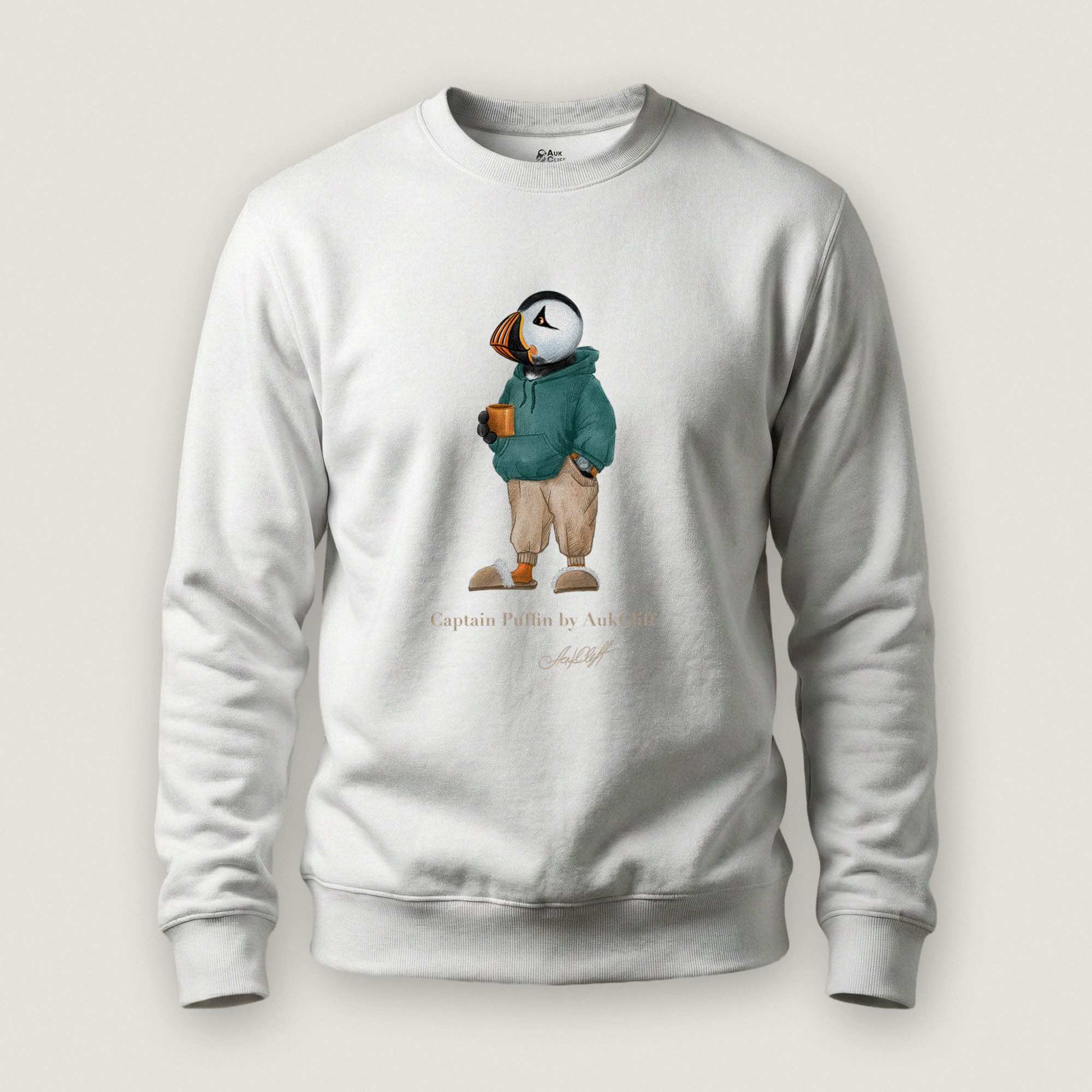 AukCliff® Captain Puffin Sweatshirt White / S Captain Puffin™ “Trail Après” Sweatshirt