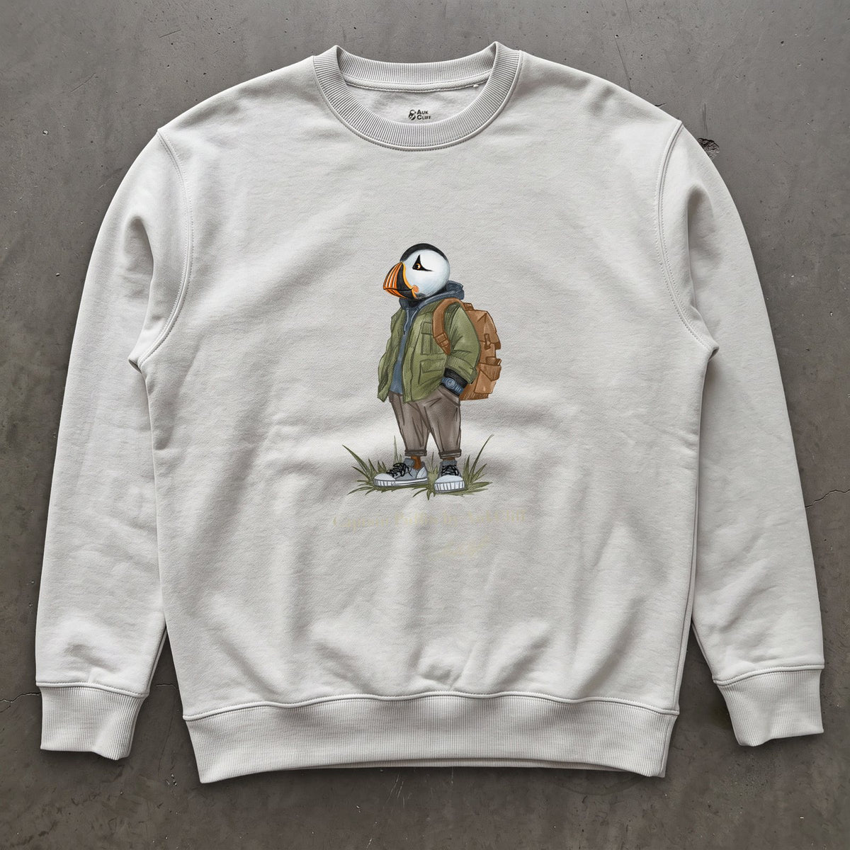 AukCliff® Captain Puffin Sweatshirt White / S Captain Puffin™ “Urban Hiker” Sweatshirt
