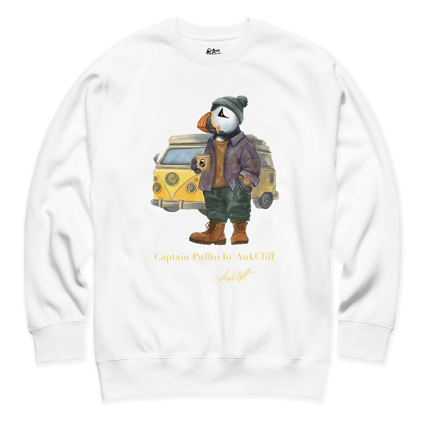AukCliff Captain Puffin Sweatshirt White / S Captain Puffin™ Van Life Sweatshirt